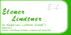 elemer lindtner business card